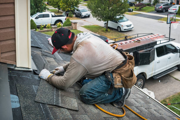 Professional Roofing technician working in Williamsville, IL